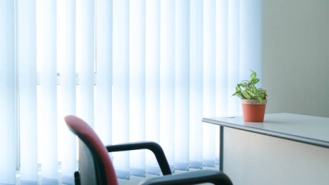 Clean and simple look of an office room or work place with copy space